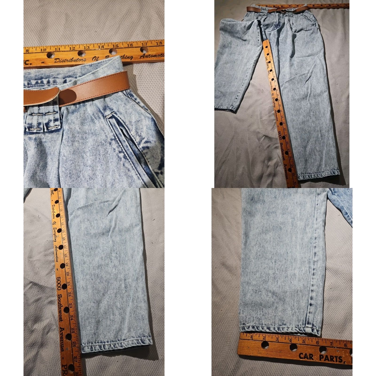 Vintage VINTAGE PS Gitano Jeans Womens Sz 18 Short Blue Acid Wash High Rise Taper Bareback Ladies Jeans 80s 90s Retro Hip Hop Logo City Size 40" / US 18 - 8 Thumbnail