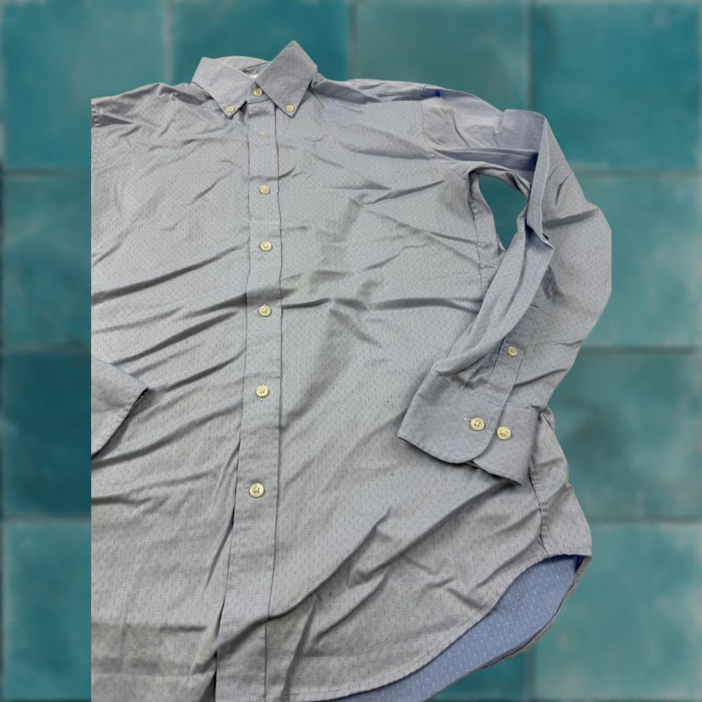 Uniqlo Uniqlo Shirt Mens XS Blue Herringbone Slim Fit Long Sleeve Dress Top Button Down Size US XS / EU 42 / 0 - 1 Thumbnail
