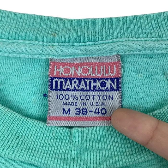 Vintage Vintage 1987 HONOLULU MARATHON FINISHER At&T Tee Shirt Size US M / EU 48-50 / 2 - 8 Thumbnail