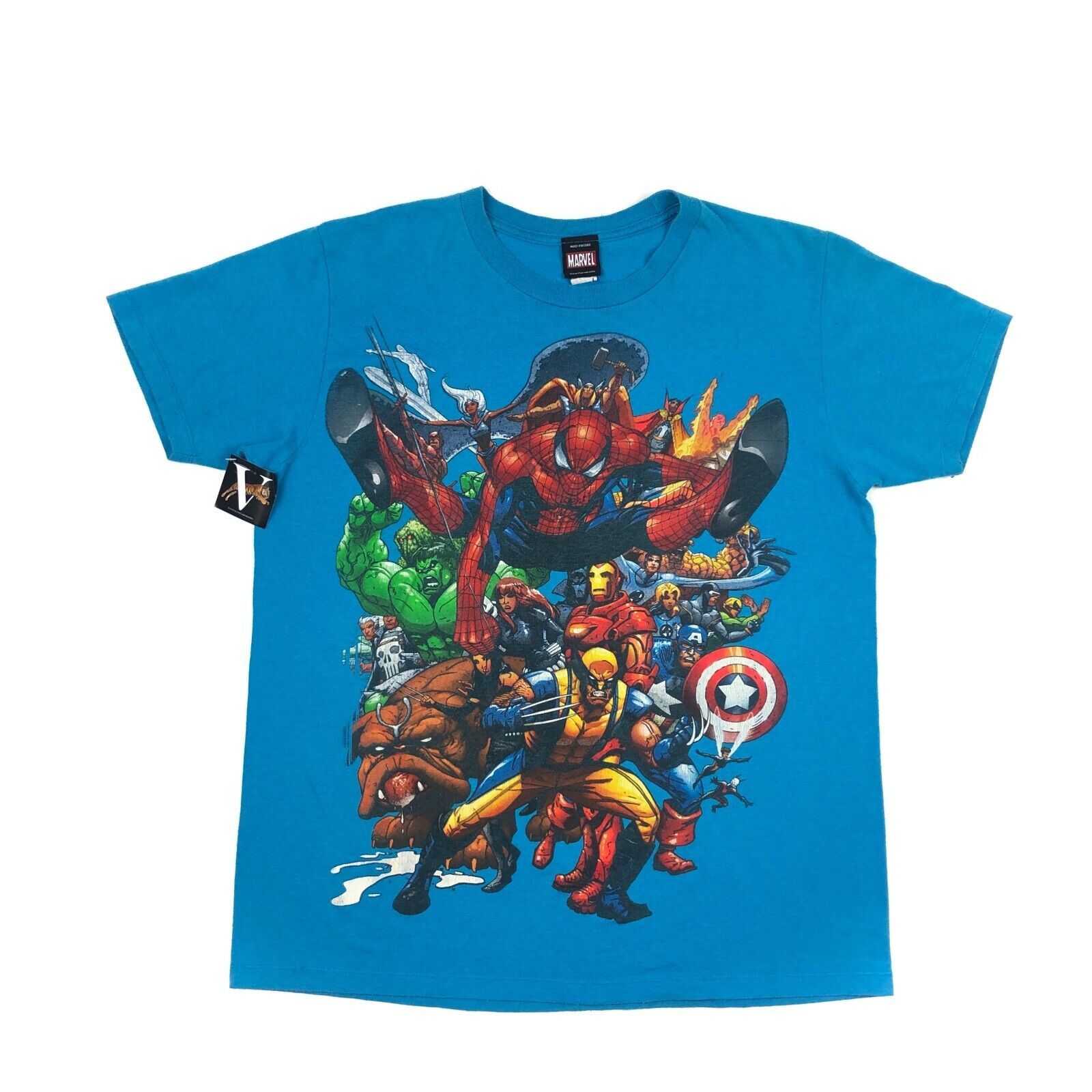 Marvel Comics × Vintage Marvel Mad Engine Superheroes Blue Tee T Shirt Small S B3 Size US S / EU 44-46 / 1 - 1 Thumbnail