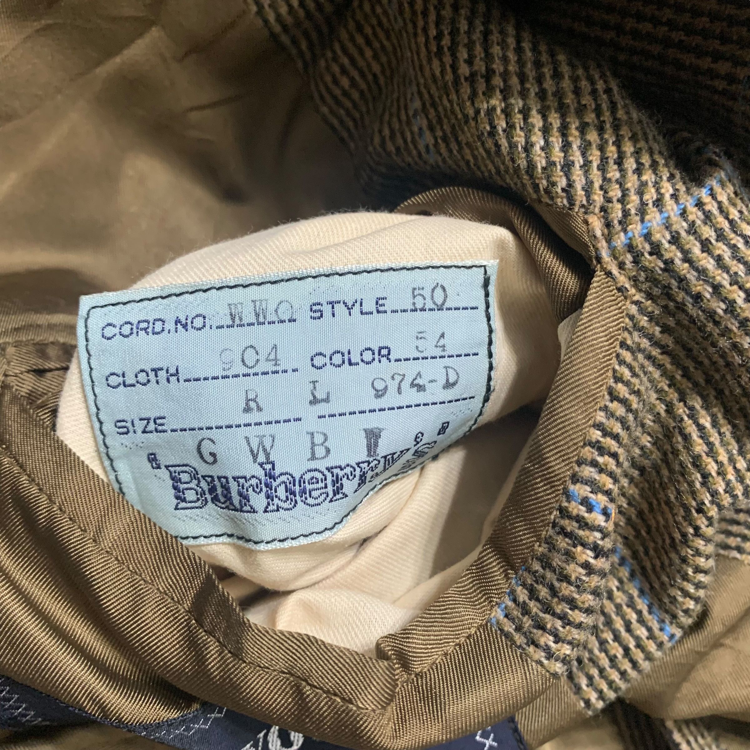 Burberry Vintage 80s Burberrys Checkered Wool Coat Size US L / EU 52-54 / 3 - 6 Thumbnail