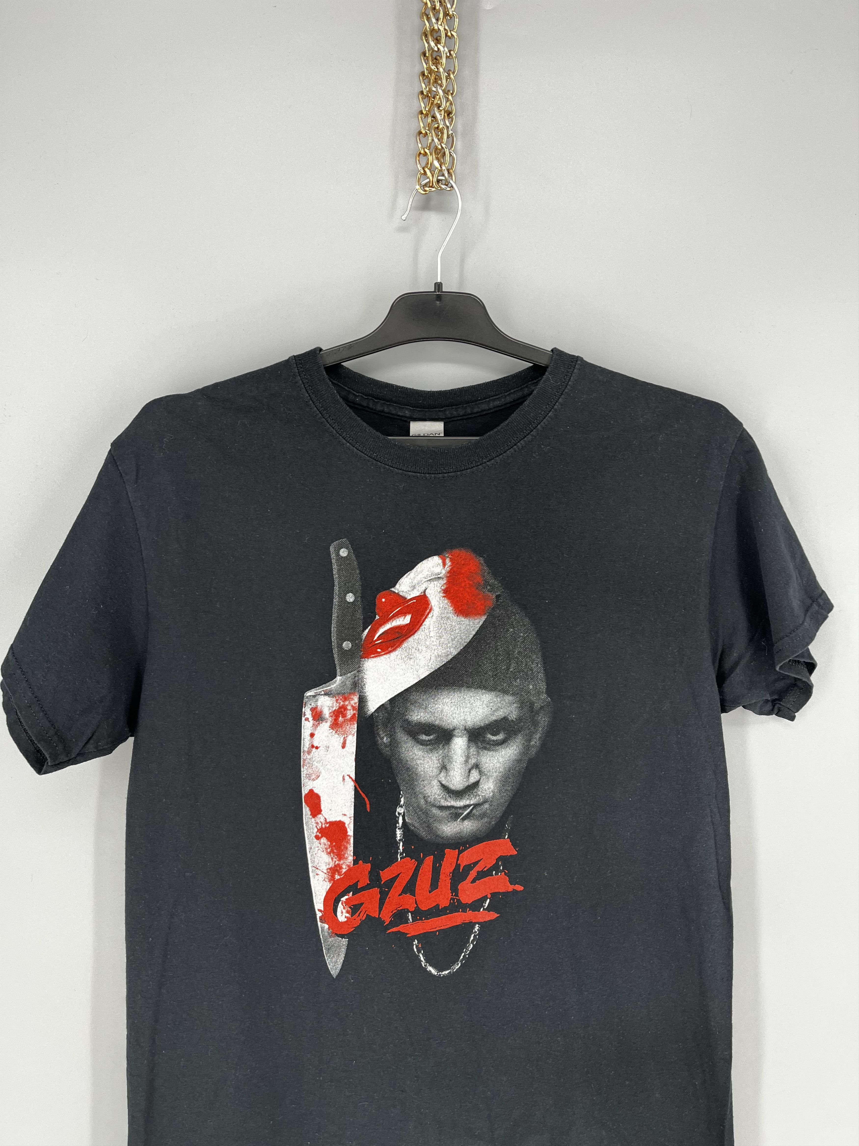 Band Tees GZUZ T-Shirt Knife Print Black Size M Streetwear Rap HipHop Size US M / EU 48-50 / 2 - 6 Thumbnail