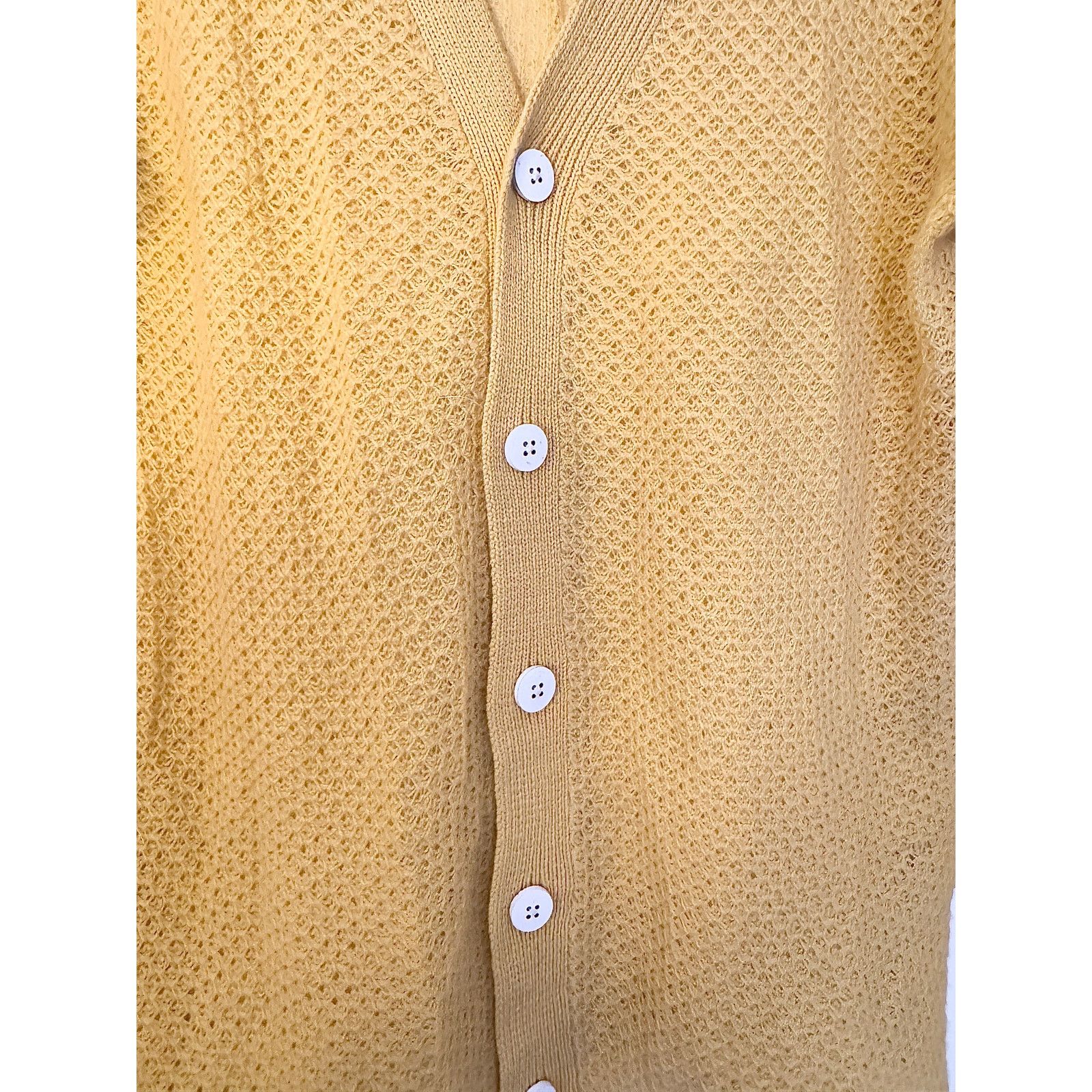 The Elder Statesman The Elder Statesman Tangled Stitch Cardigan in Sunbeam Size S / US 4 / IT 40 - 5 Thumbnail
