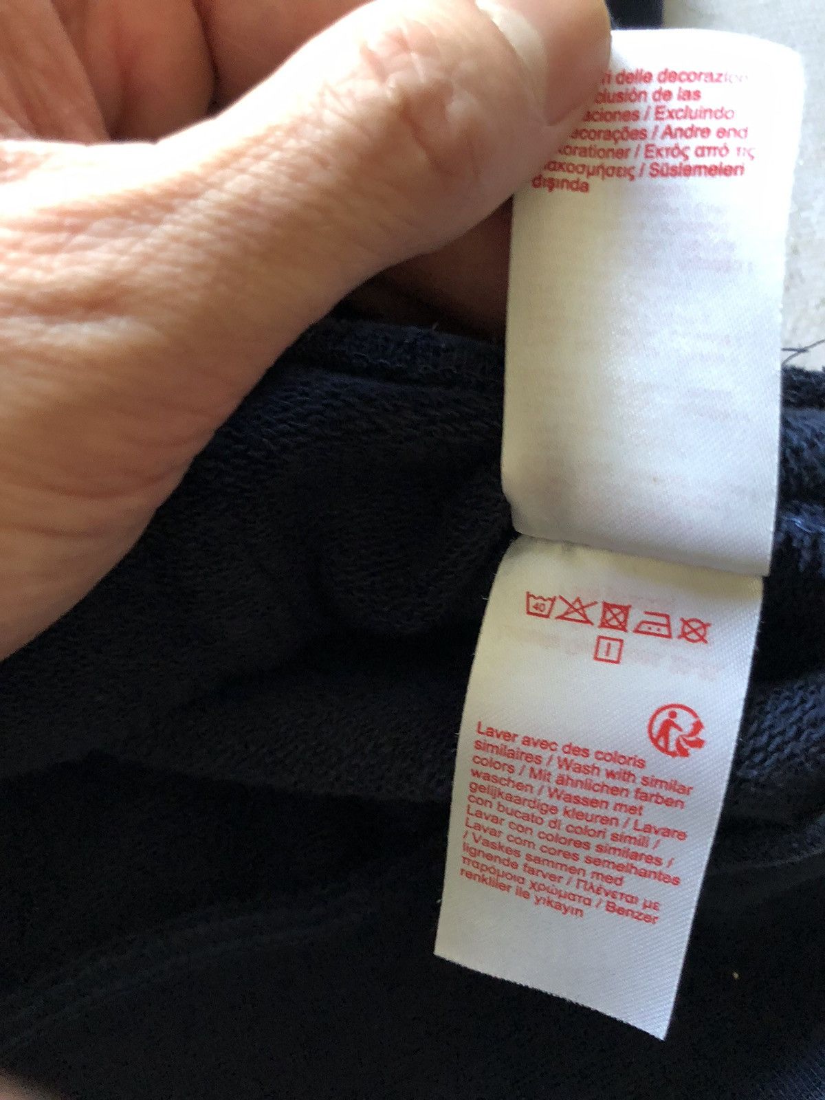 Lacoste × Supreme rare streetwear Supreme Lacoste Hooded Sweatshirt navy Size US M / EU 48-50 / 2 - 8 Thumbnail