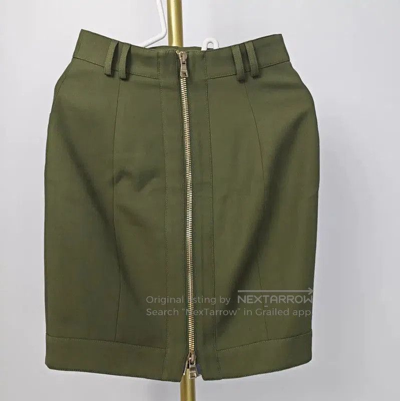 Balmain Balmain Olive Green Cotton Women's Skirt . Size 23" - 5 Thumbnail