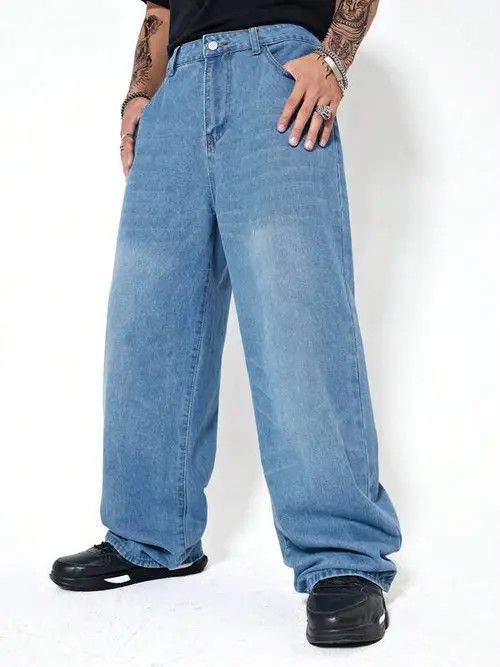 Jean × Vintage Vintage Washed Baggy Denim Jeans Skate Size US 32 / EU 48 - 1 Thumbnail