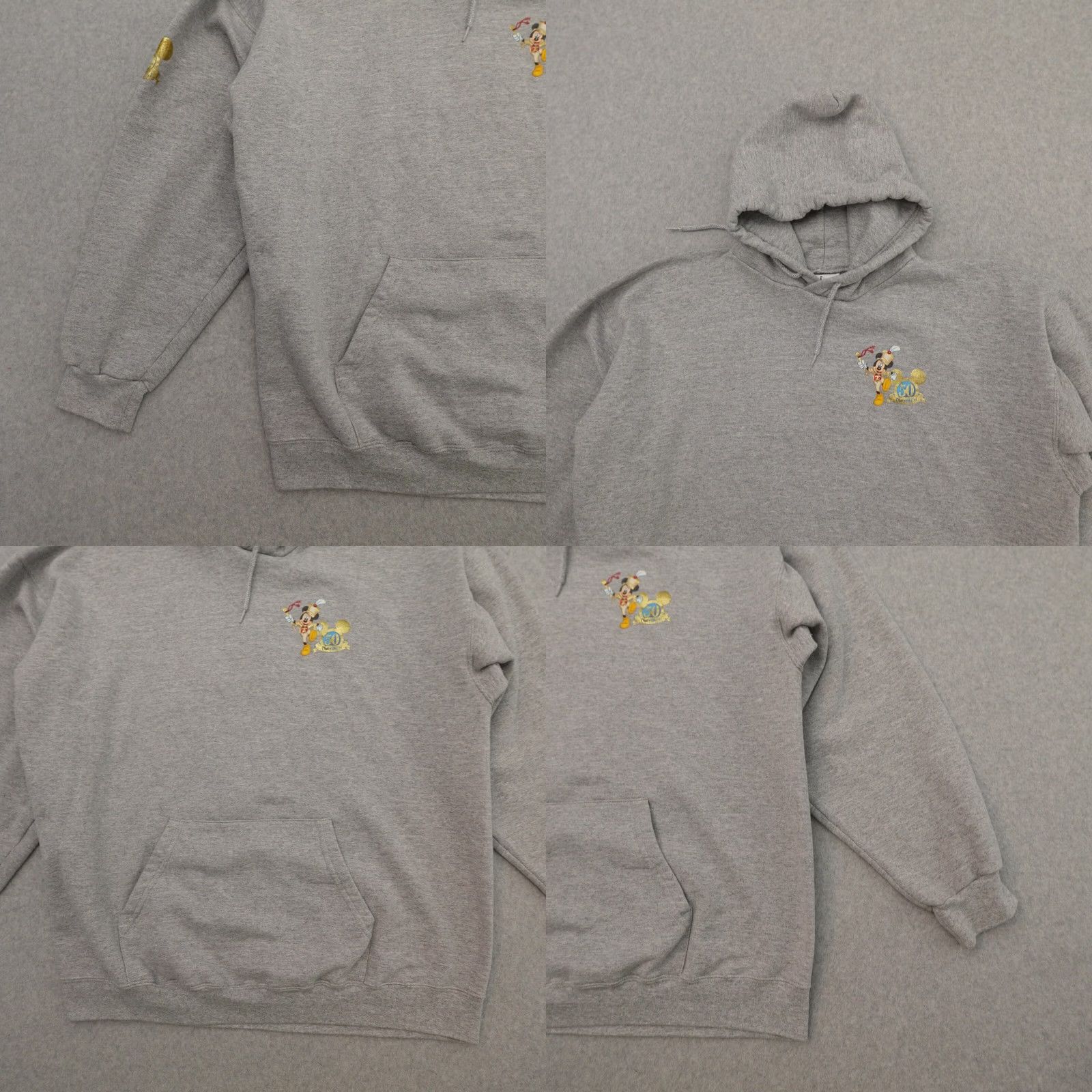 Disney Walt Disney World 50th Anniversary Disney XL Pullover Sweatshirt Gray Sweatshirt Mens XL 50th Anniversary Measures in Pictures Size US XL / EU 56 / 4 - 8 Thumbnail