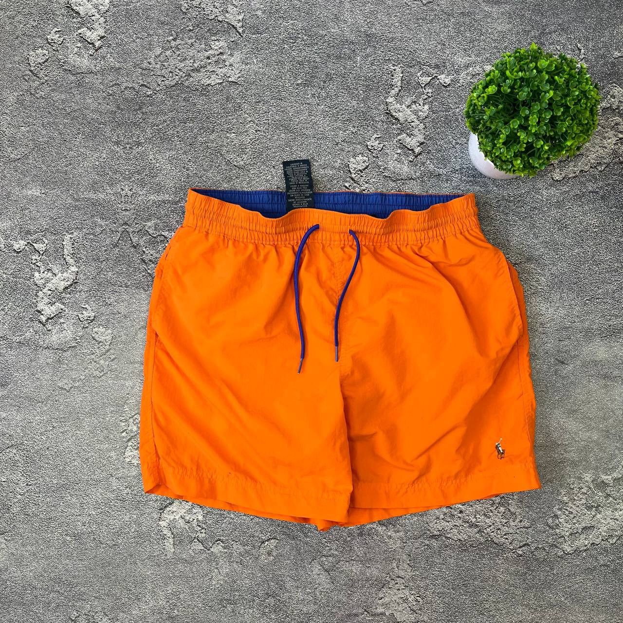 Polo Ralph Lauren Vintage Y2K Polo Ralph Lauren Orange Swim Shorts Size S Size US 35 - 1 Thumbnail