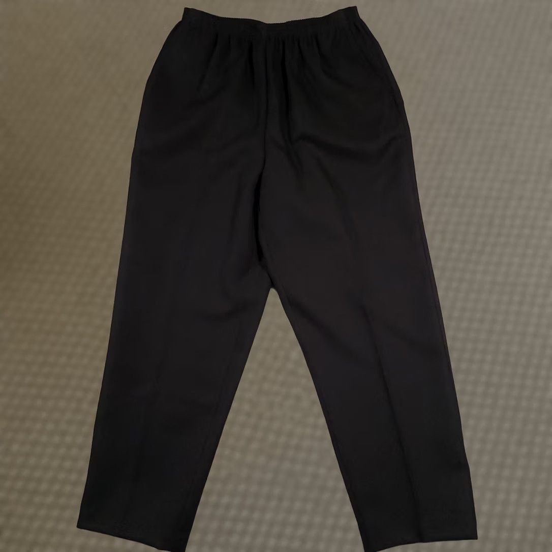Vintage VINTAGE Alfred Dunner Pants Women's 12 Black Classic High Rise Straight USA Size 34" / US 12 / IT 48 - 1 Thumbnail