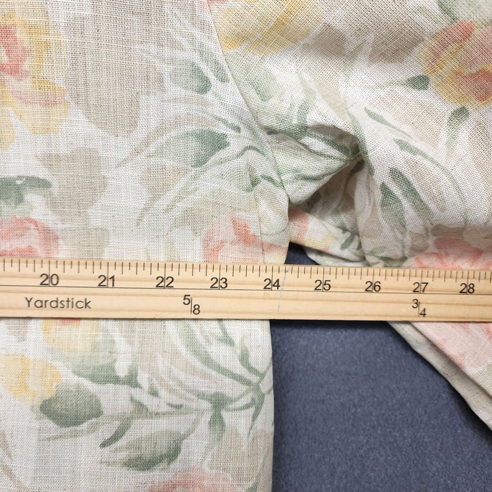 FLAX VINTAGE Distinctly Different Blazer Women 20W Plus Flax Blend Floral Cream Lightweight Cottagecore Jacket Womens Blazer Size 3XL / US 20-22 - 7 Thumbnail