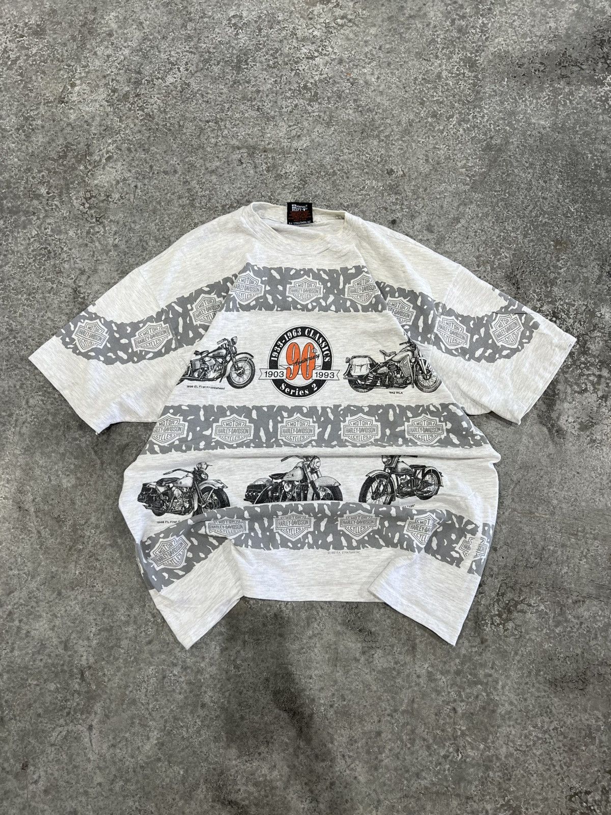 Harley Davidson × Vintage Vintage 90’s Harley Davidson AOP Size US XL / EU 56 / 4 - 1 Thumbnail