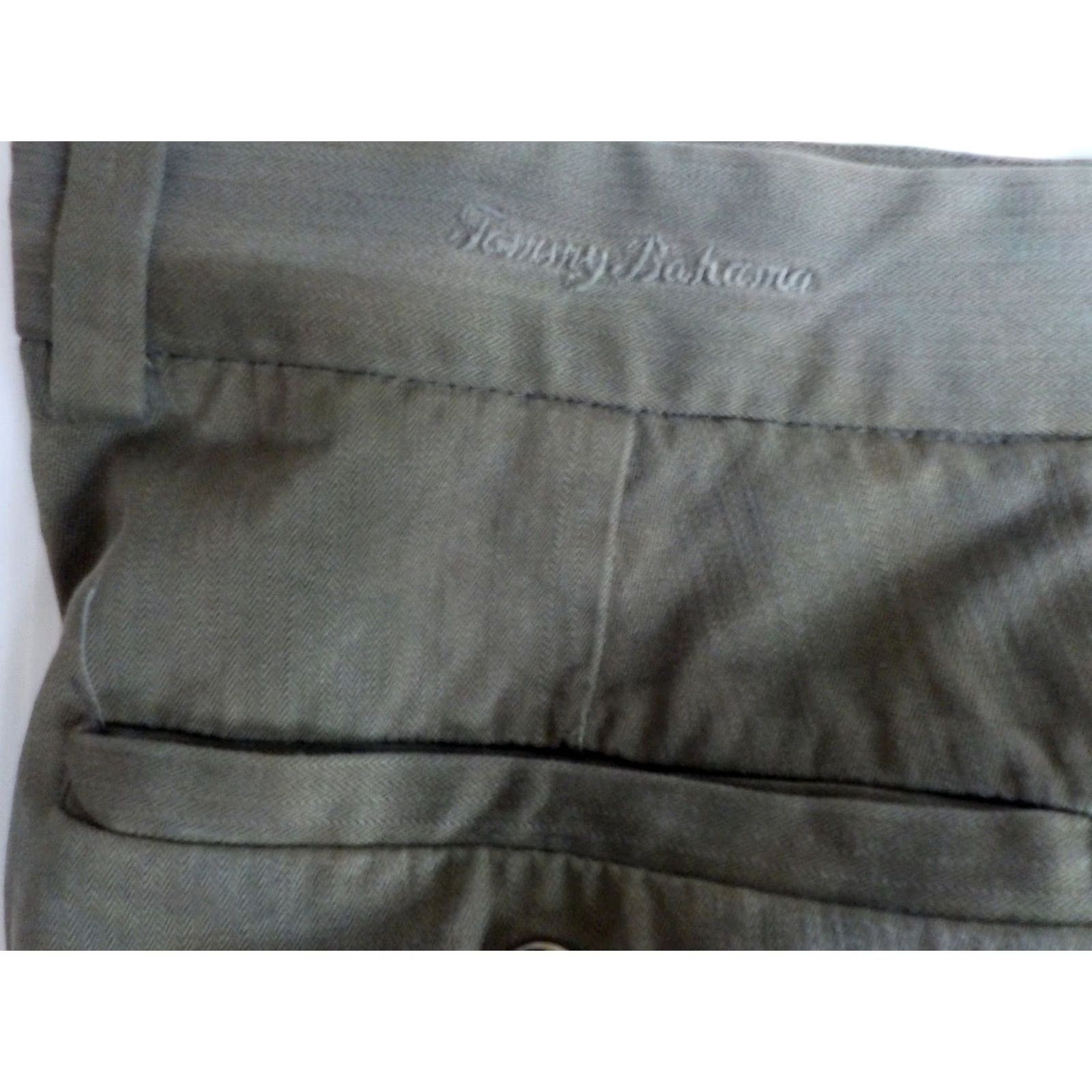 Tommy Bahama VINTAGE Tommy Bahama Pants Dress Silk Pleated Front Army Green 36x27 Cuffed Mens Size US 36 / EU 52 - 3 Thumbnail