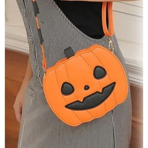 Other Halloween Orange Pumpkin Fall Crossbody Purse Shoulder Bag Size ONE SIZE - 3 Thumbnail