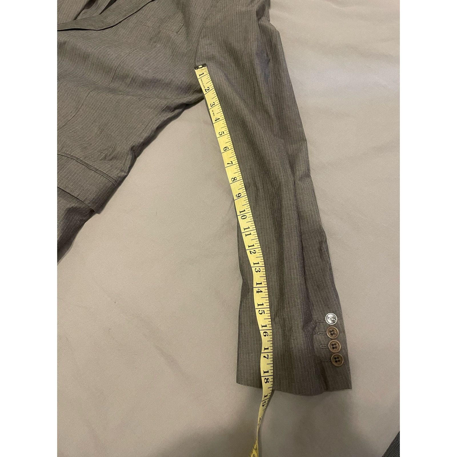 IKKS Ikks- pin Stripe Blazer / size 38R / Gray Size 38R - 5 Thumbnail