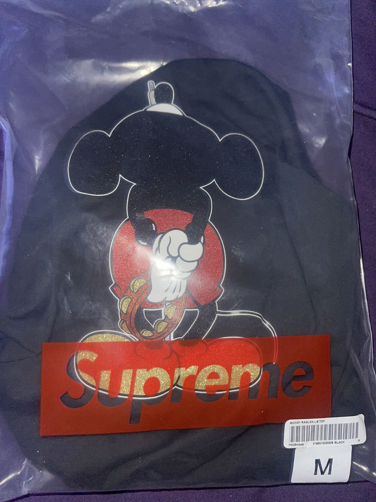 Number (N)ine × Supreme Number (N)ine Mickey Mouse Raglan Long-sleeve Top Size US M / EU 48-50 / 2 - 1 Thumbnail