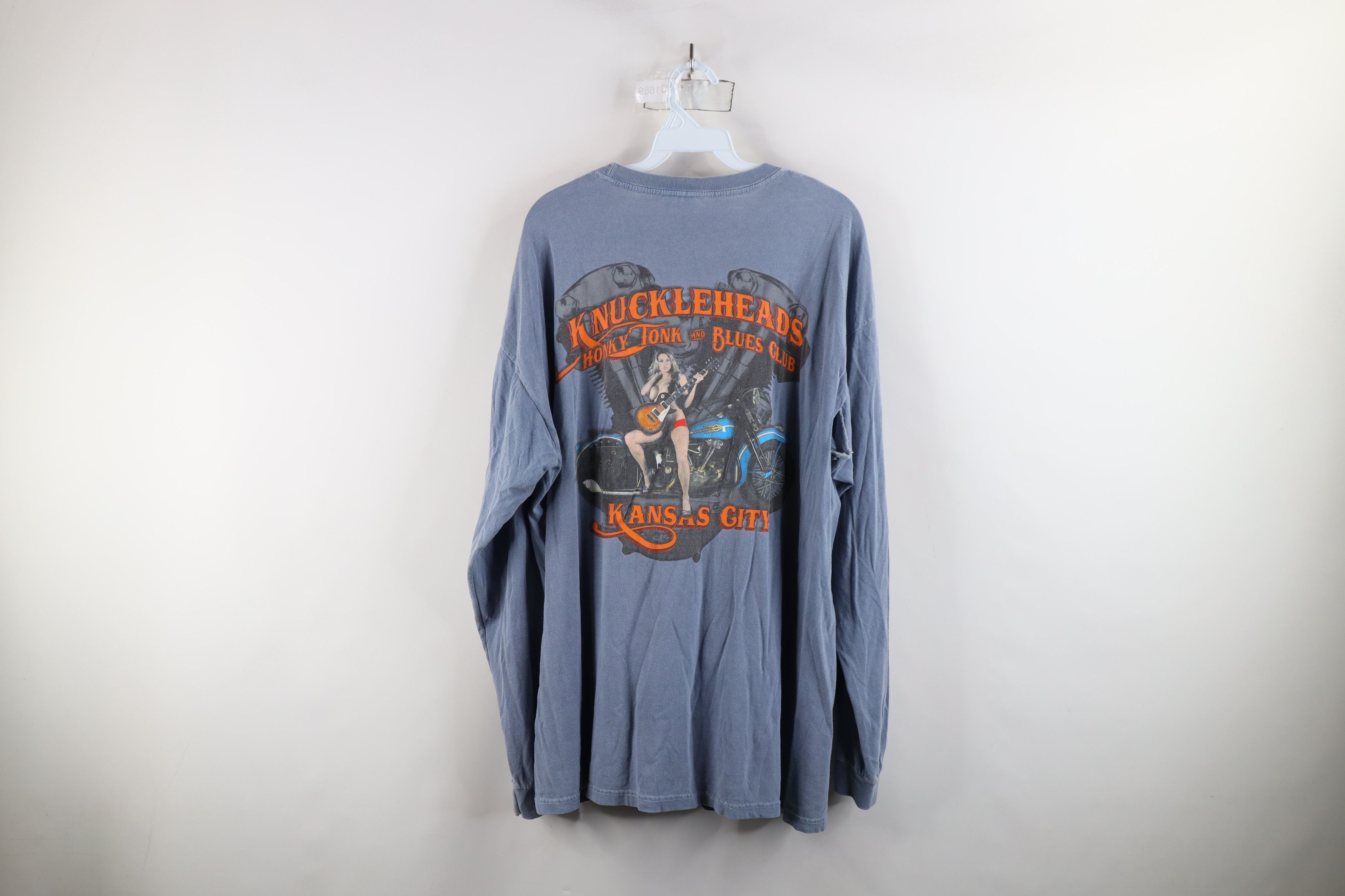 Vintage Vintage Knuckleheads Motorcycle Up Girl Long Sleeve Shirt Size US XL / EU 56 / 4 - 14 Thumbnail