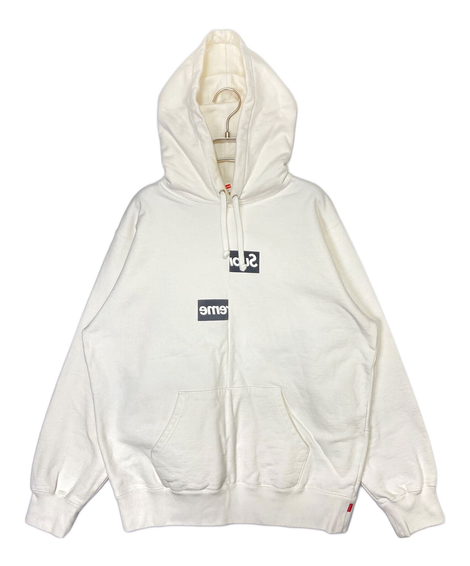 Comme Des Garcons Supreme Split Box Logo Hoodie | Grailed