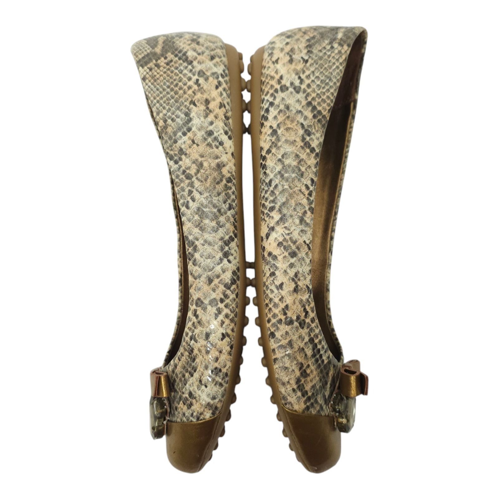 Other Libby Edelman Snakeskin Print Flats Women 8.5 M Bow Size US 8.5 / IT 38.5 - 6 Thumbnail