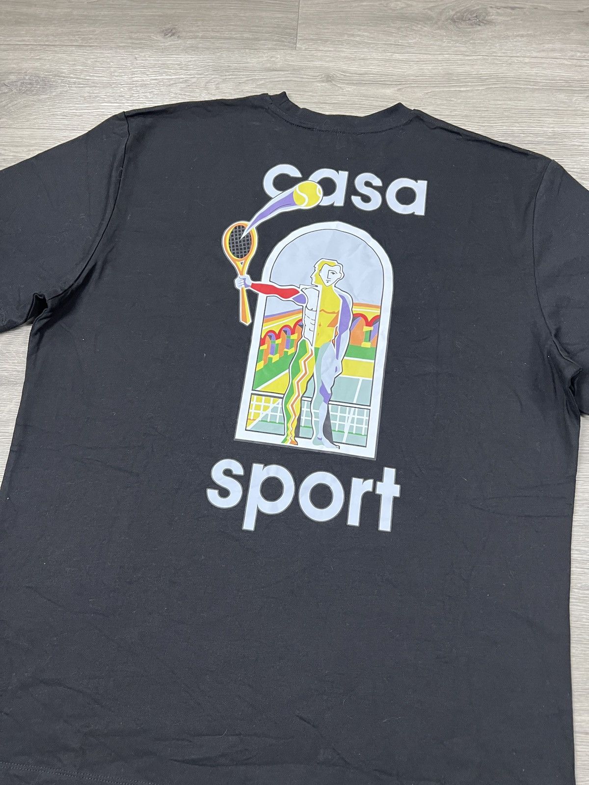 Casablanca Casablanca Men's Le Jeu Colore Casa Sport T-Shirt Black Size US L / EU 52-54 / 3 - 8 Thumbnail