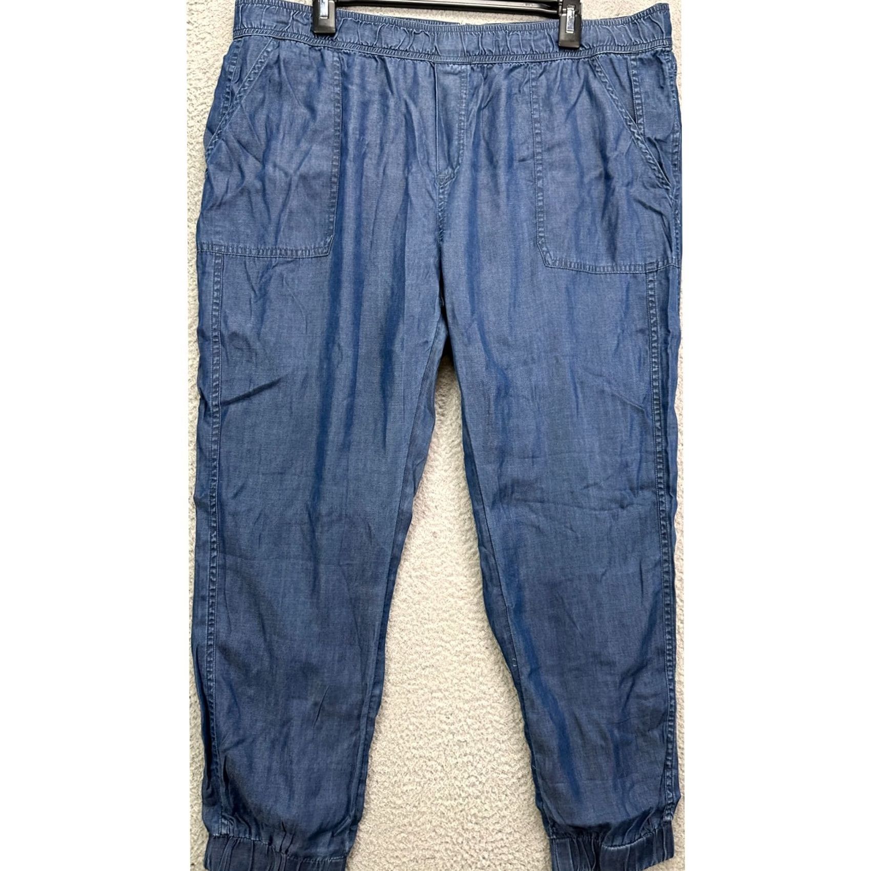 Prana Prana Joggers Womens Medium Blue Lightweight Pants Regular Pockets Elastic Waist Tapered Outdoor 29in Inseam Size 32" / US 10 / IT 46 - 2 Thumbnail