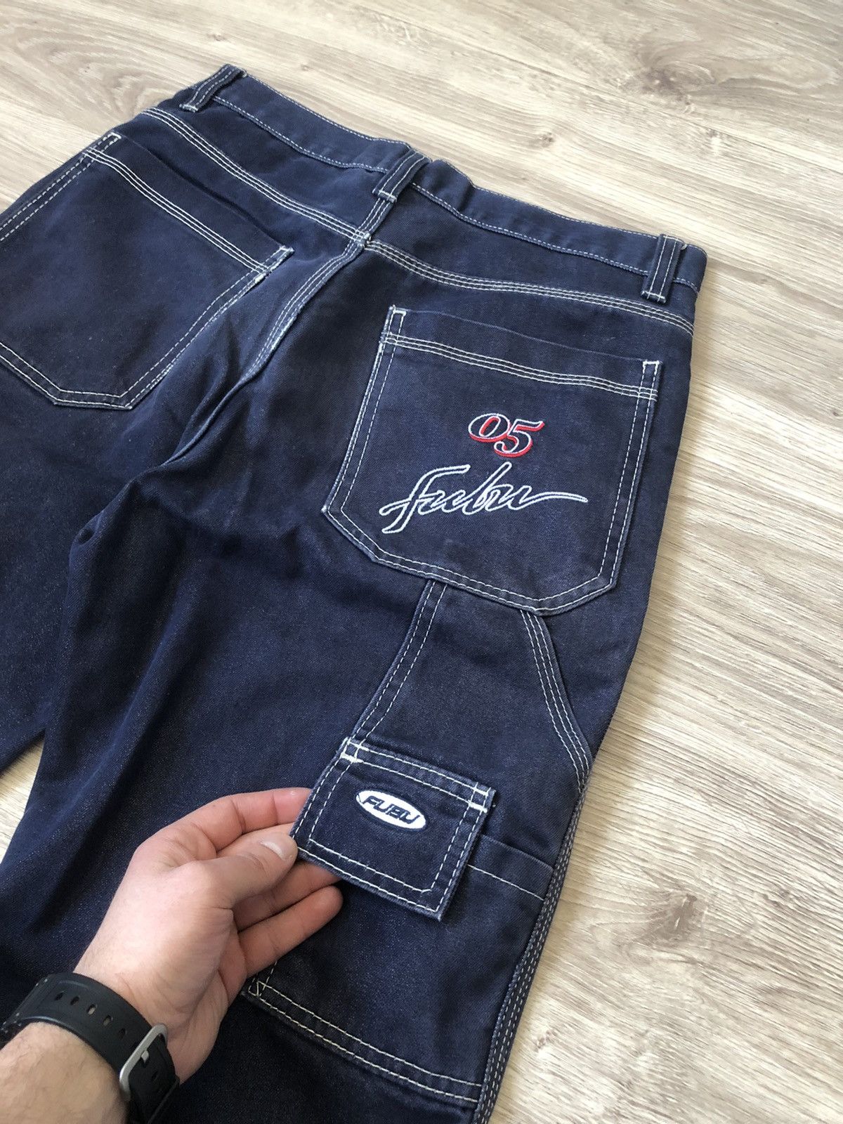 Fubu Vintage FuBu Y2K Jnco Style Baggy Hip Hop Denim Jeans Size US 29 - 7 Thumbnail