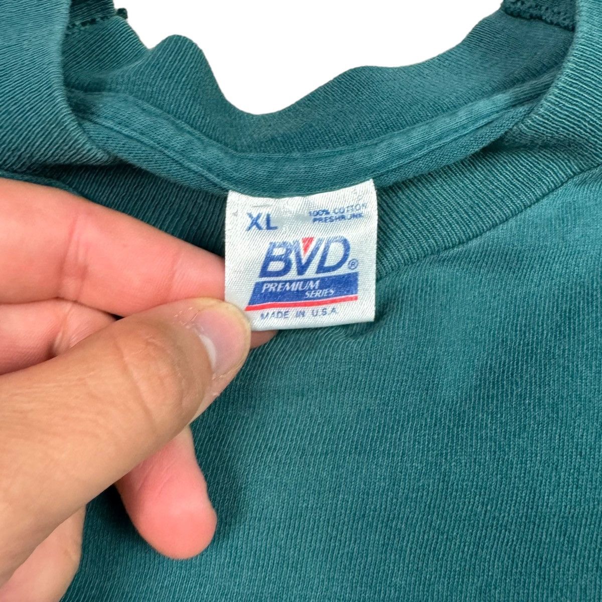 Vintage Vintage 90s Single Stitch Turquoise Pocket Shirt Adult XL Size US XL / EU 56 / 4 - 5 Thumbnail