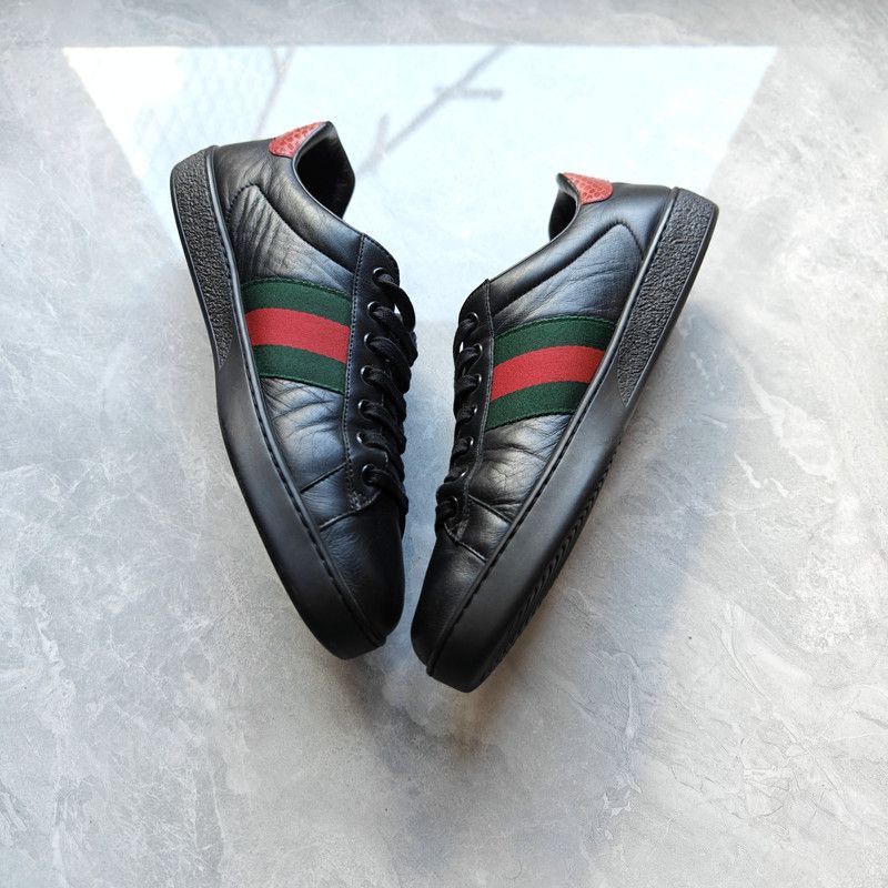 Gucci Gucci Ace Striped Low-Top Sneakers for Men - Size US 9.5 / EU 42-43 - 9 Thumbnail