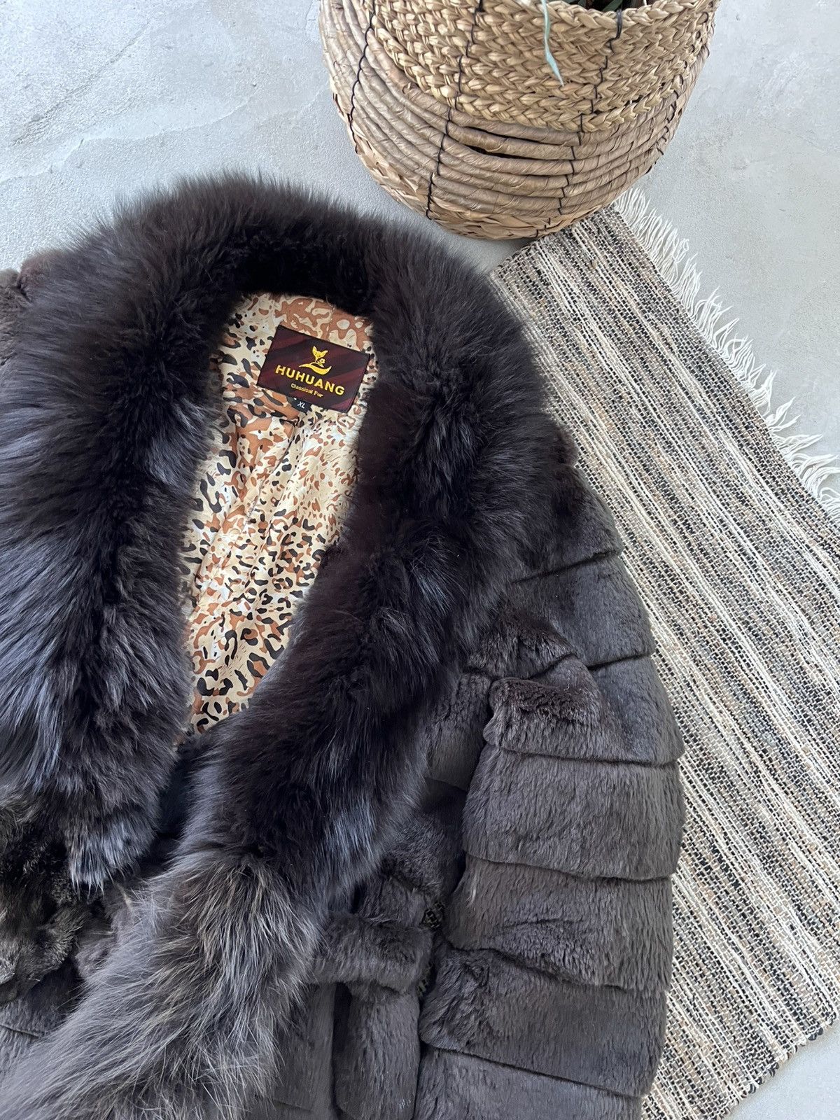 Japanese Brand Vintage Lynx Fur Coat Avantgarde Y2K Dark Grey Green Tint Size M / US 6-8 / IT 42-44 - 5 Thumbnail