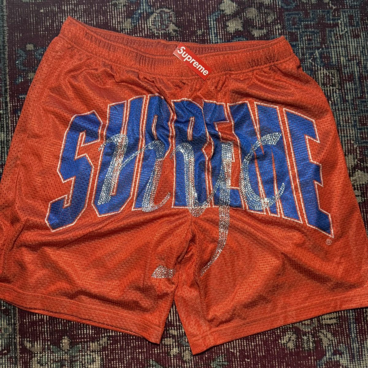 Supreme supreme knicks rhinestone mesh shorts nyc? | Grailed