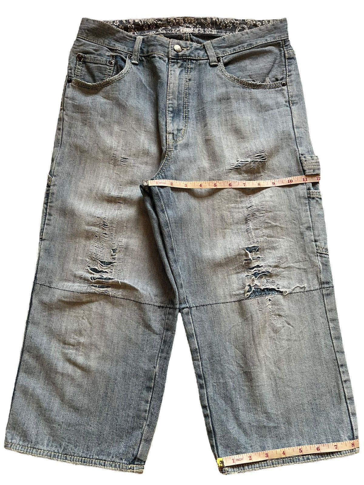 Japanese Brand Vintage Japanese Brand Baggy Carpenter Jean Shorts Size US 31 - 16 Thumbnail