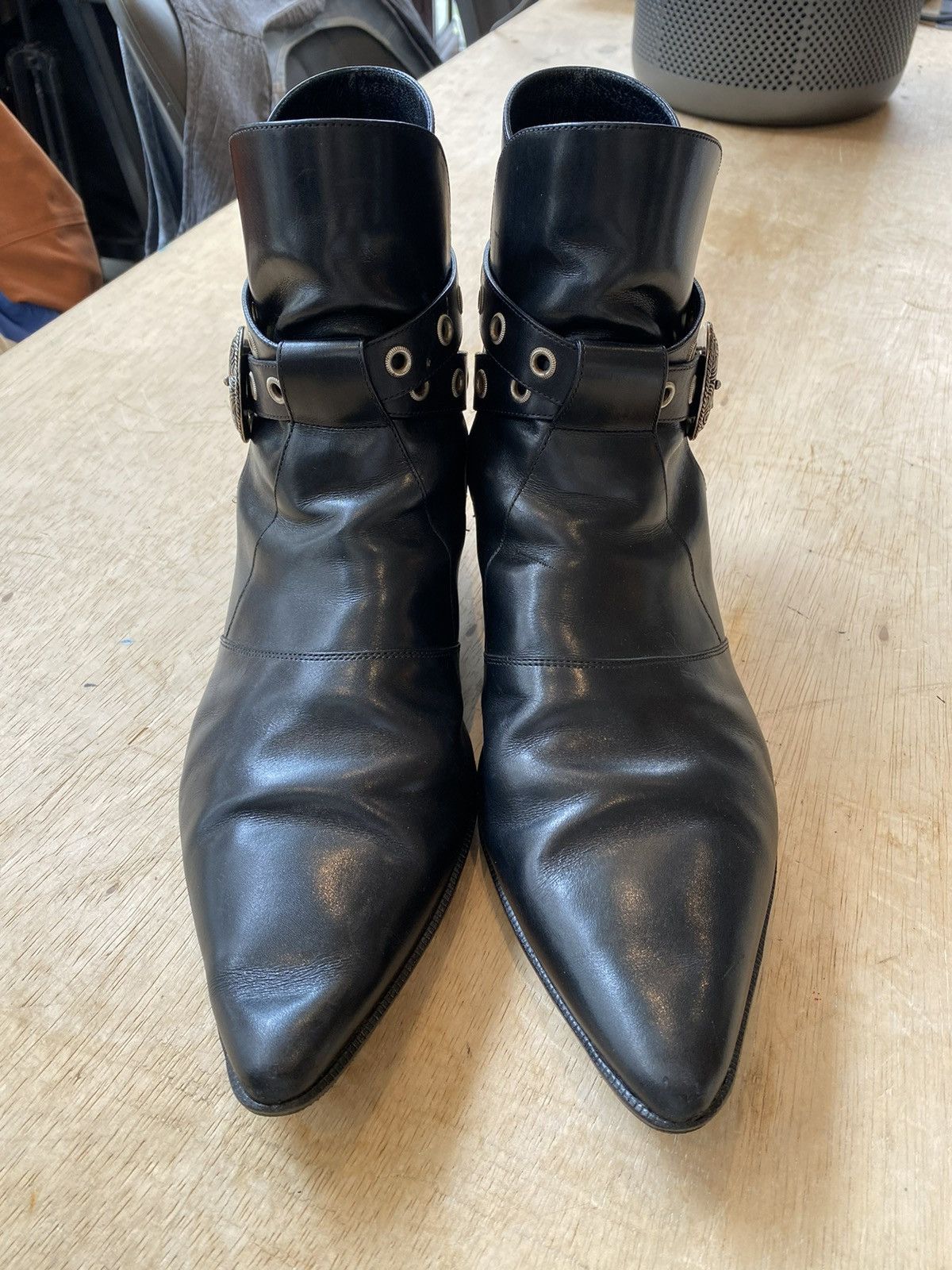 Saint Laurent Paris SS14 Western Buckle Duckies Boots | Grailed Saint Laurent Paris SS14 Western Buckle Duckies Boots | Grailed