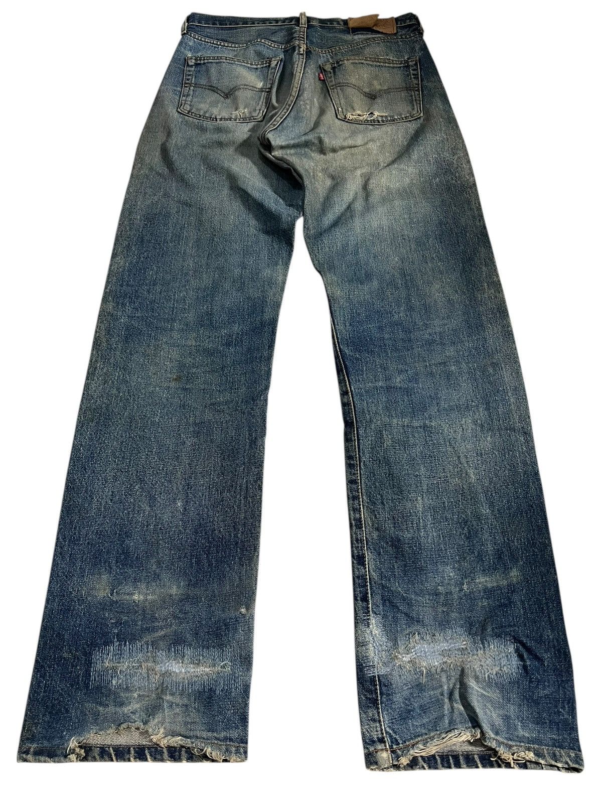 Levi's Vintage Levis 502 Big E Rusty Distress Selvedge Jean Size US 30 / EU 46 - 2 Thumbnail