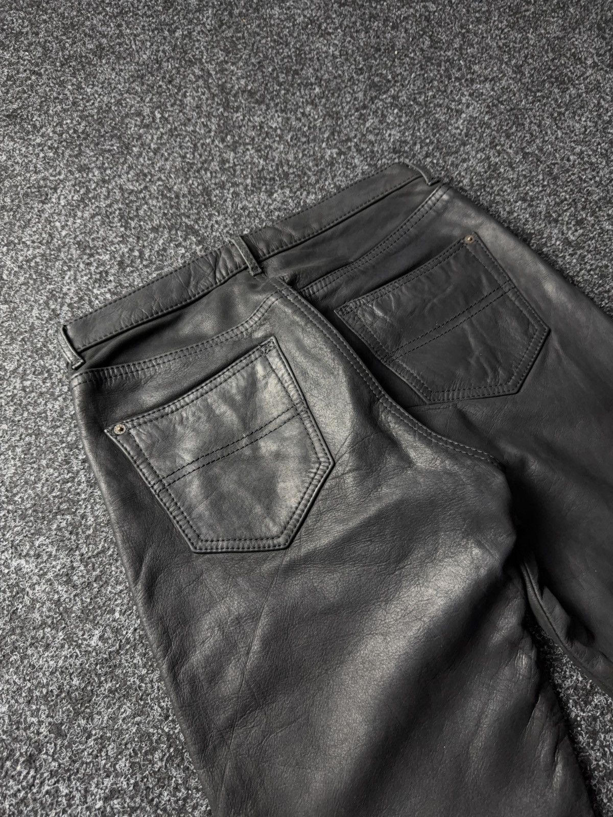 Y2K Vintage Leather Pants Opium Style Alt Biker USA Rare