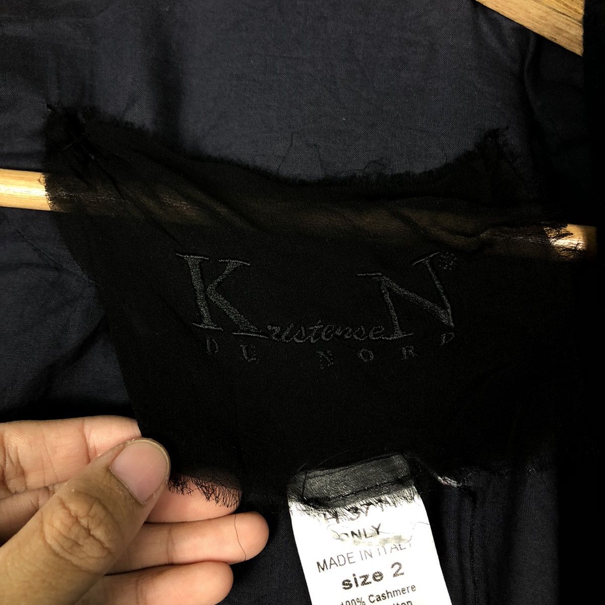 Japanese Brand 🔥Rich Black Long Jacket Fly Coats Kitsune Made in Italy Size US M / EU 48-50 / 2 - 15 Thumbnail