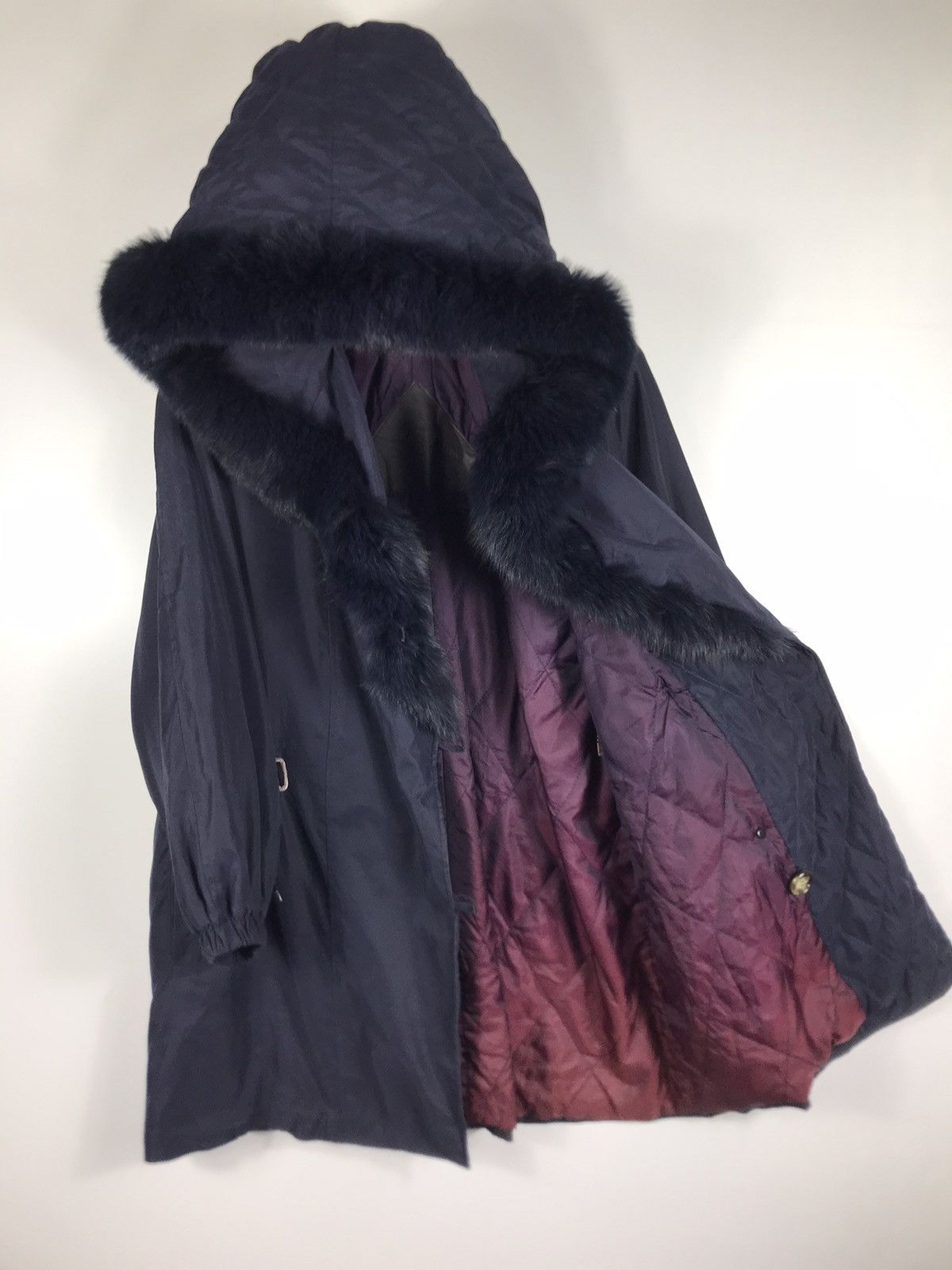 ROTATE ⚡️Vintage Birger Christensen Hooded Faux Fur Button Jacket Size S / US 4 / IT 40 - 8 Thumbnail