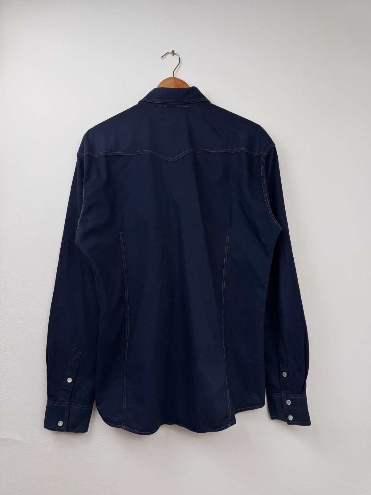 True Religion True Religion Men Denim Shirt Dark Blue Snap Button Size L Size US L / EU 52-54 / 3 - 8 Thumbnail