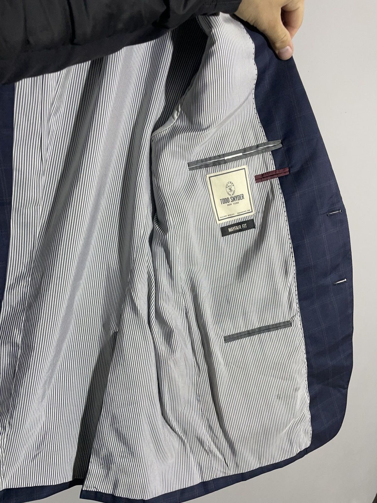 Todd Snyder Todd Snyder Mayfair Fit Check pattern wool mens suit Size 42R - 21 Thumbnail