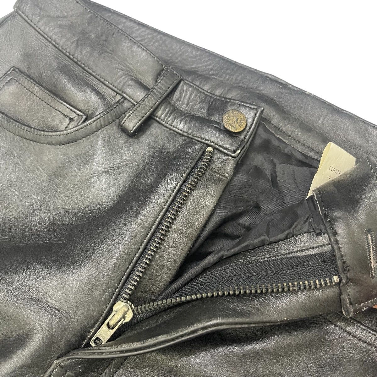 Japanese Brand Vintage 90s Dog House Leather Pants Size US 32 / EU 48 - 8 Thumbnail