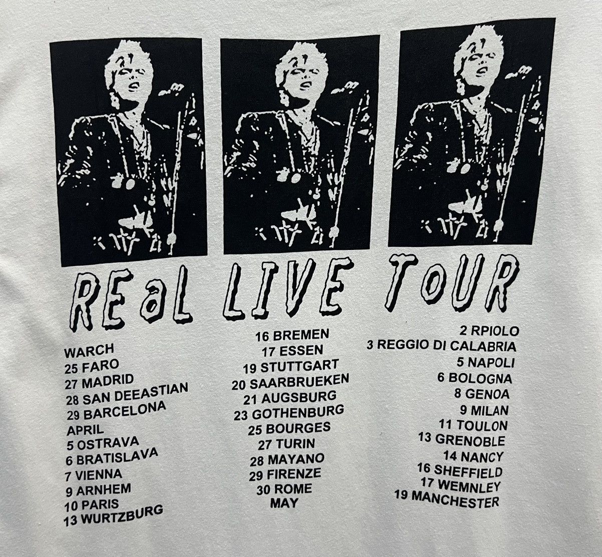 Band Tees REAL LIVE TOUR SHIRT Size US M / EU 48-50 / 2 - 5 Thumbnail