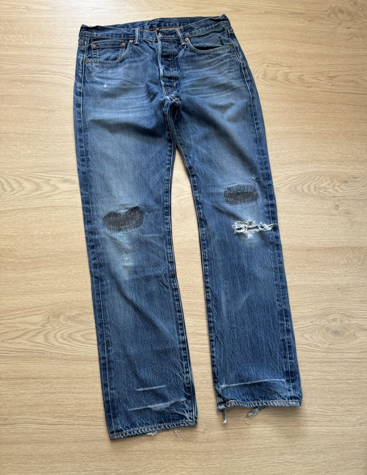 Levi's Vintage Clothing Levi’s 501 Mede In USA Selvedge Denim Blue Denim Jeans Size US 32 / EU 48 - 1 Thumbnail