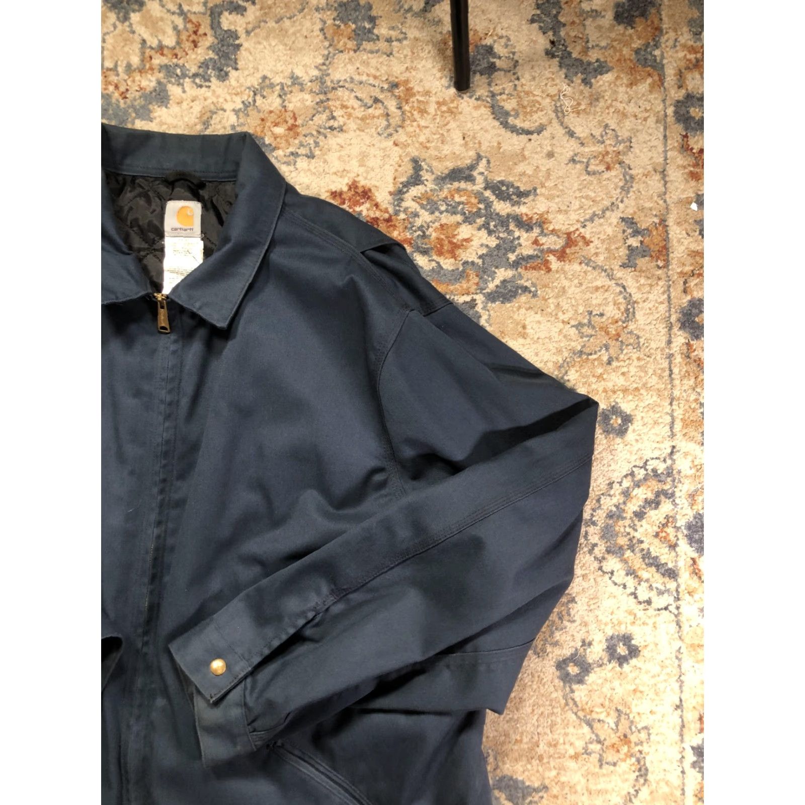 Carhartt Carhartt Jacket Mens 3XLT Blue Canvas Quilted Lined Full Zip J293 NVY Size US XXL / EU 58 / 5 - 4 Thumbnail