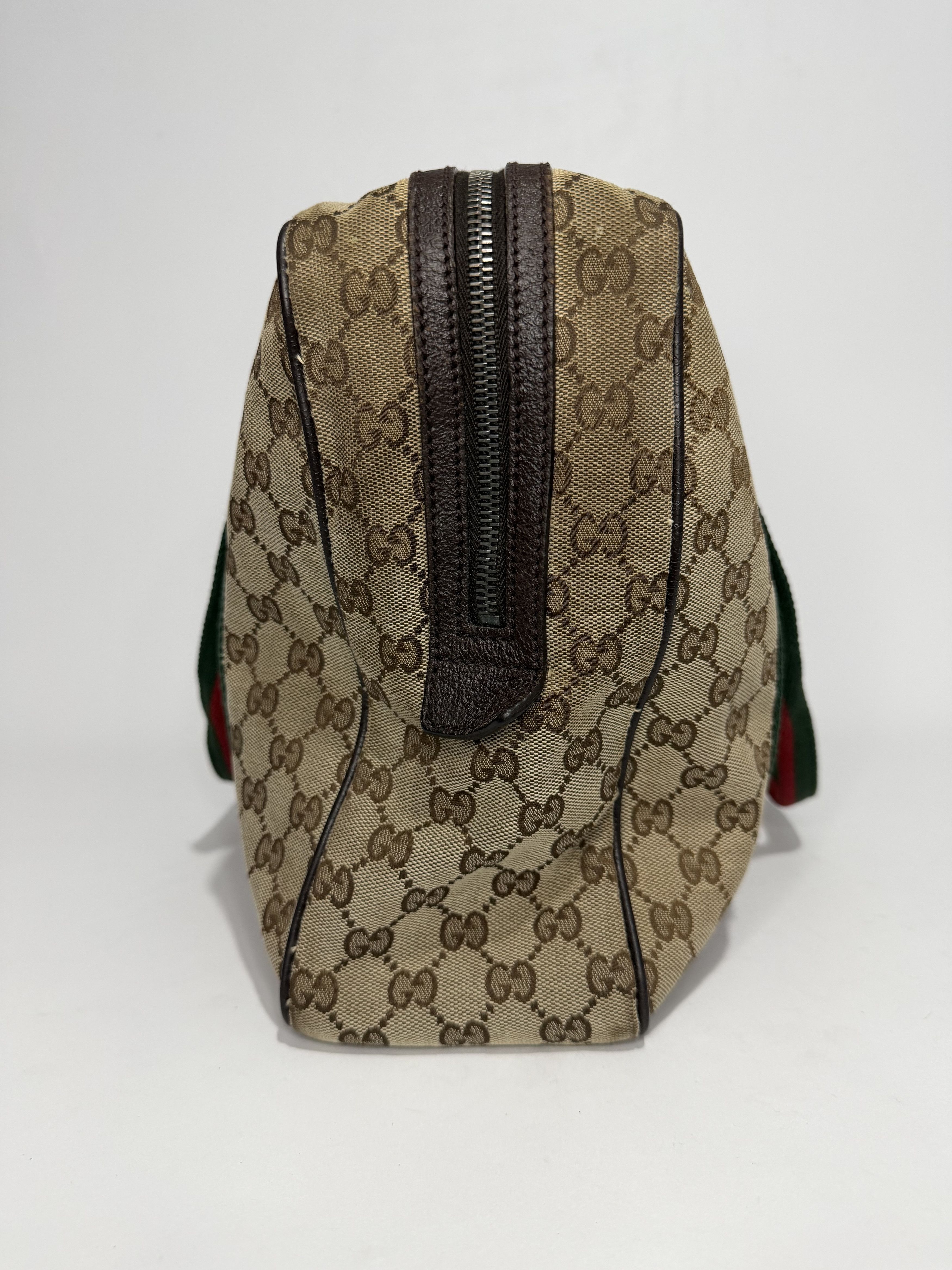 Gucci Gucci GG Canvas Web Medium Carry-On Duffle Bag Size ONE SIZE - 5 Thumbnail