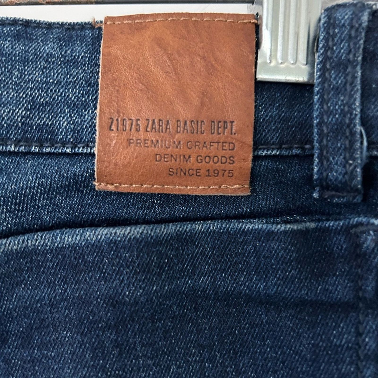 Zara Zara Denim Moto Dark Wash Stretch Skinny Jeans Women's 4 Size 32" / US 10 / IT 46 - 4 Thumbnail