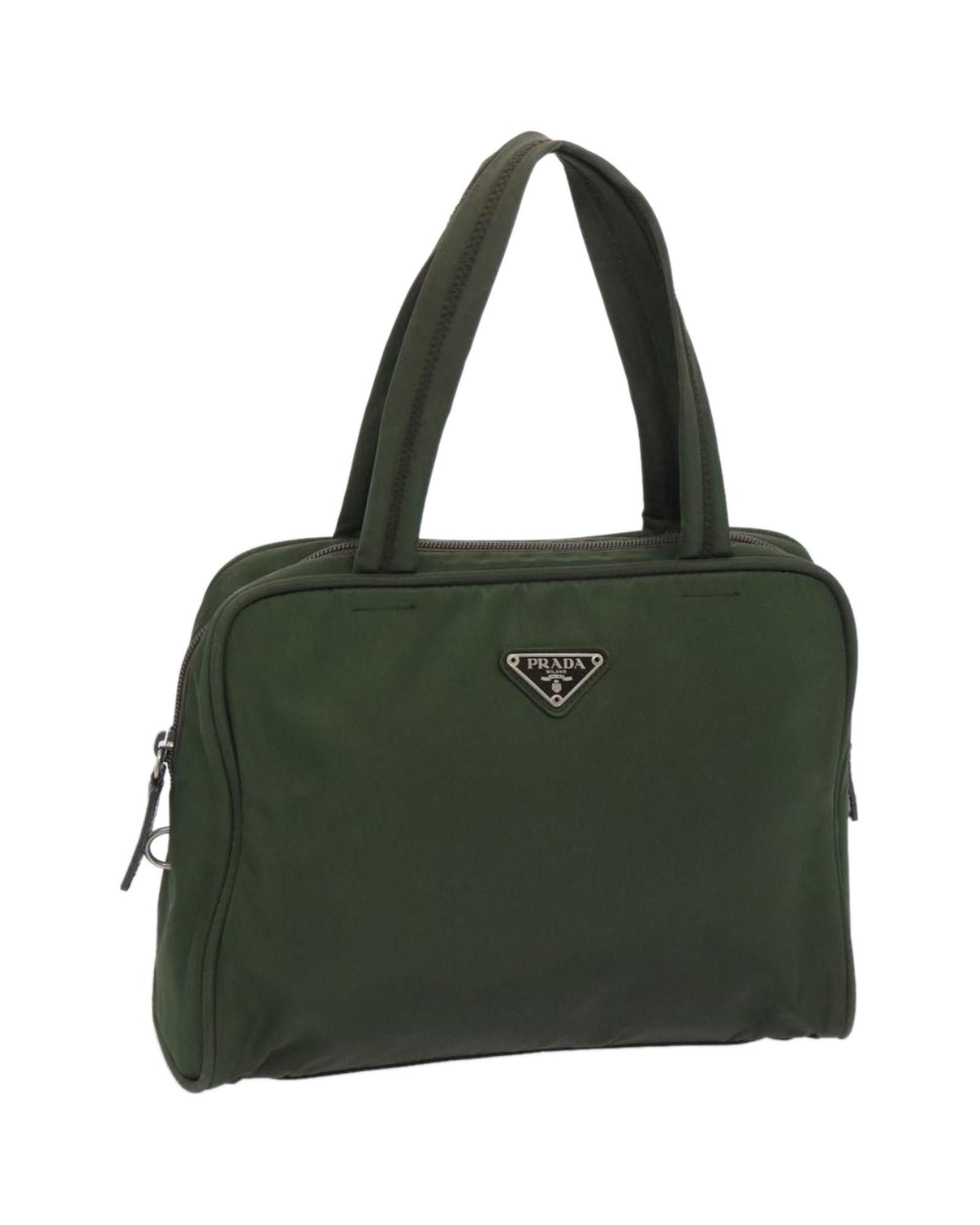 image of Khaki Synthetic Prada Bag With Splendid Modern Look, Women's