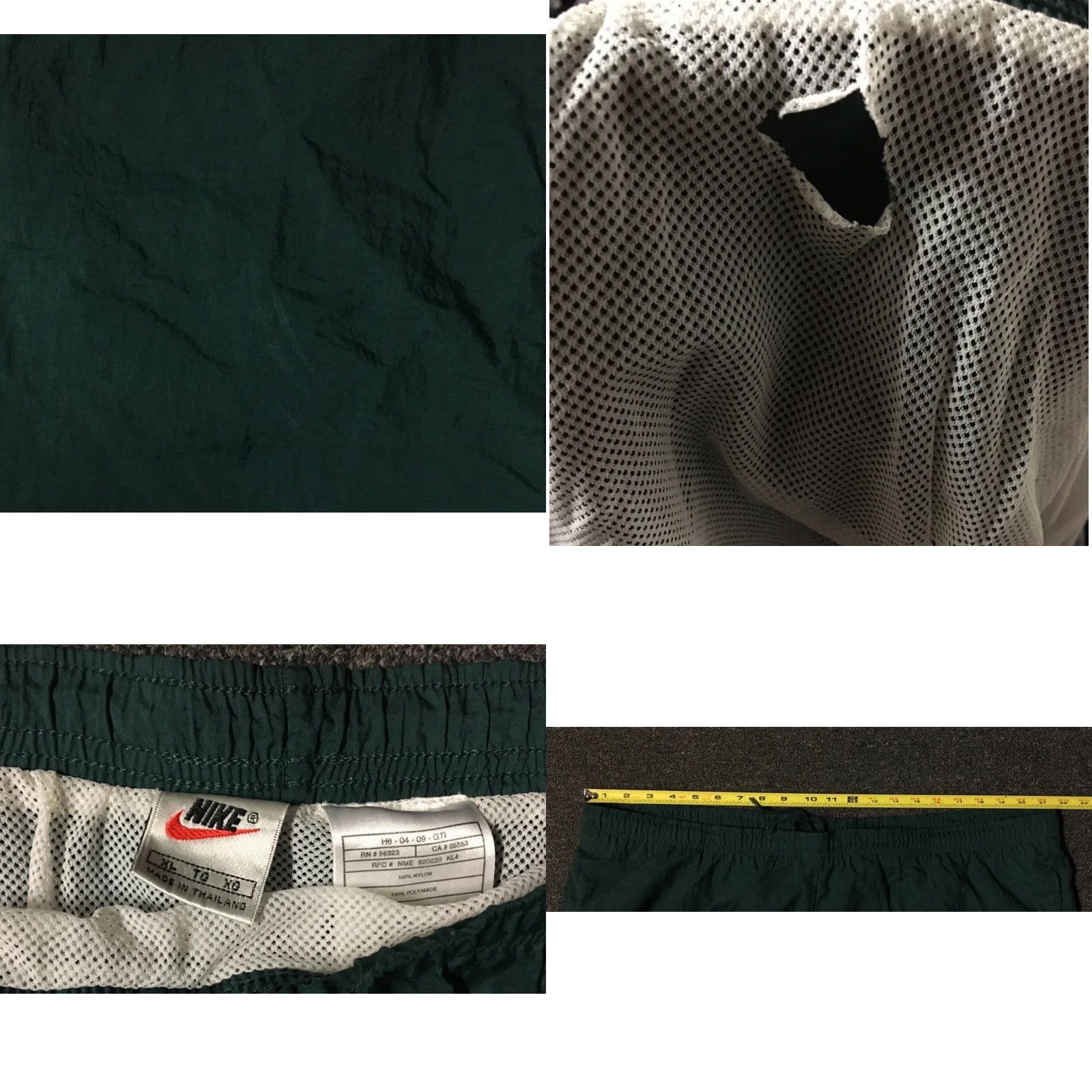 Nike VINTAGE Nike Swoosh Board Shorts XL Men Green 90s 80s Surf Swim Trunks Lined Casual Hip Hop Beach Retro Athletic Size US 36 / EU 52 - 8 Thumbnail