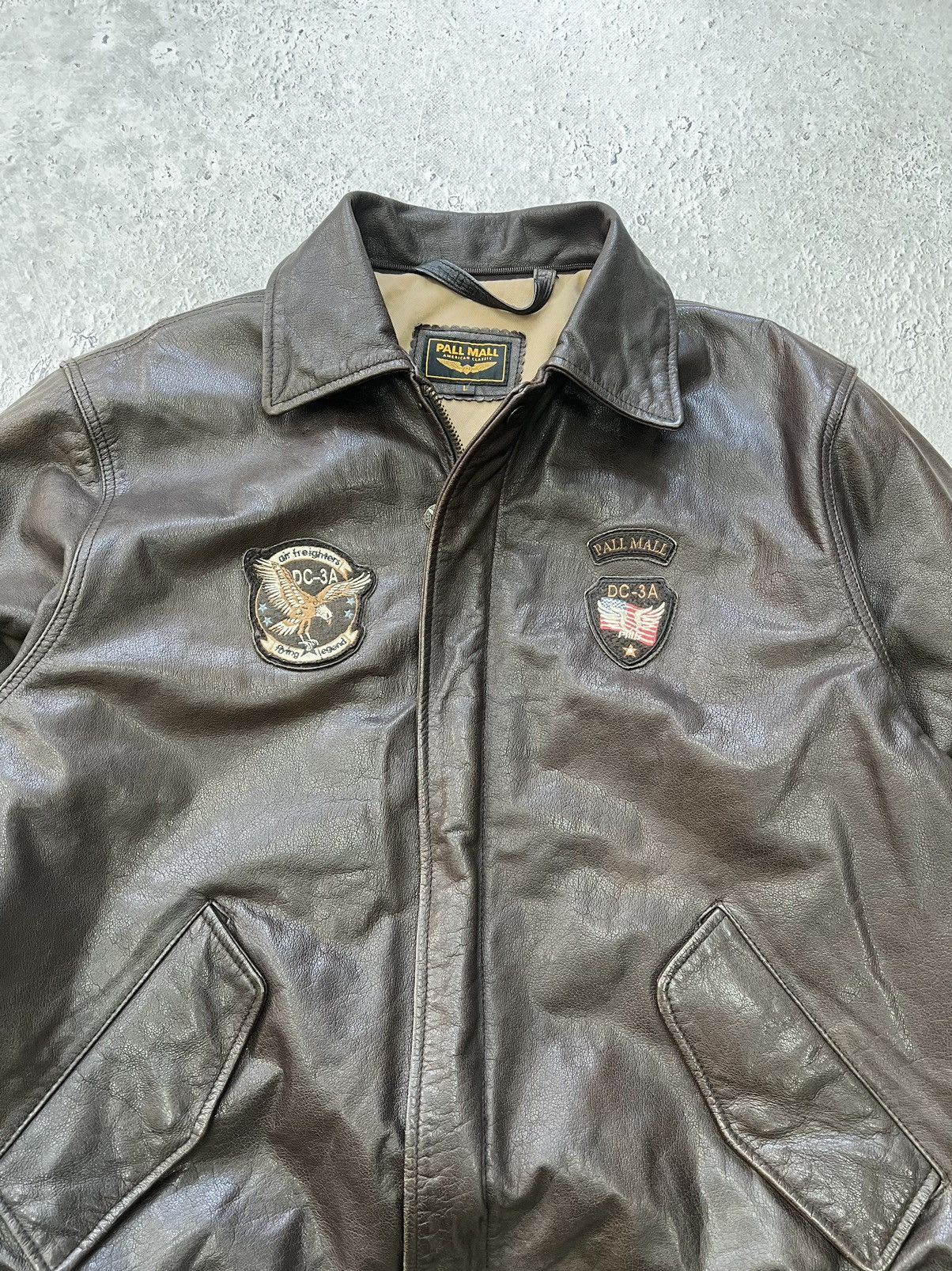 Vintage VINTAGE AVIATION LEATHER BOXY BROWN JACKET Size US L / EU 52-54 / 3 - 2 Thumbnail