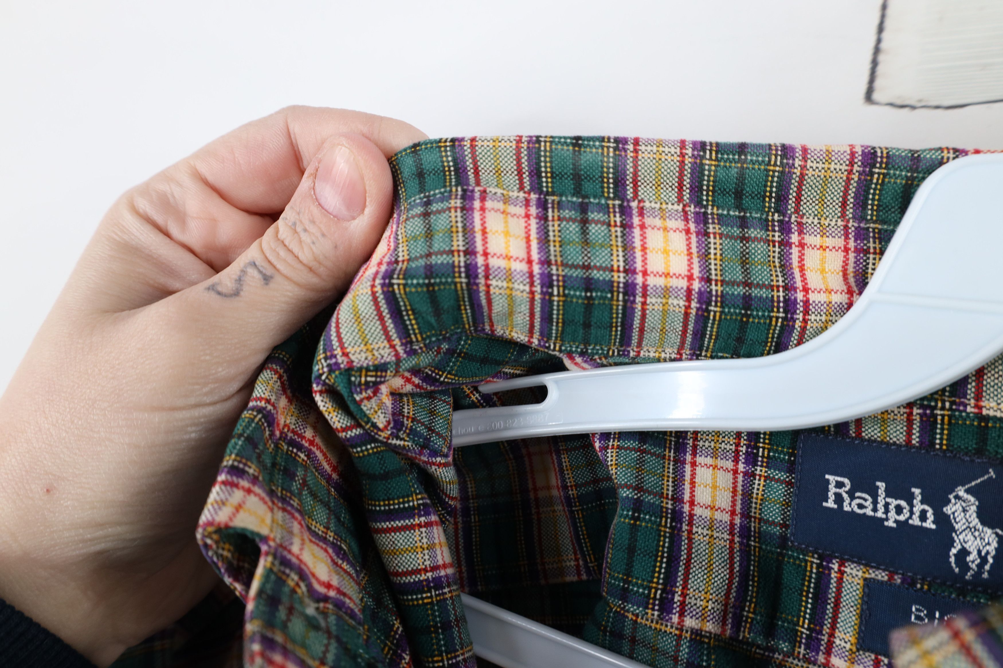 Ralph Lauren × Vintage Vintage 90s Ralph Lauren Shirt Oversized Button Down Shirt Size US L / EU 52-54 / 3 - 3 Thumbnail