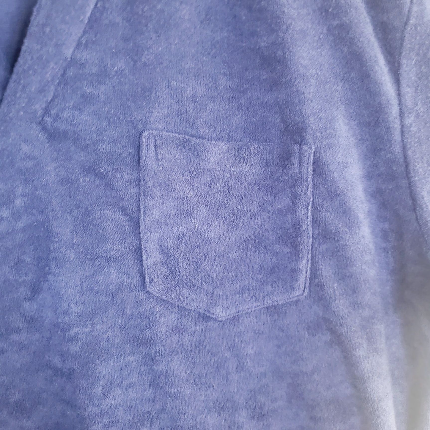Vintage Simply Southern Men's XL Navy Blue Terry Cloth Polo V-Neck Pocket Short Sleeve Shirt Size US XL / EU 56 / 4 - 5 Thumbnail
