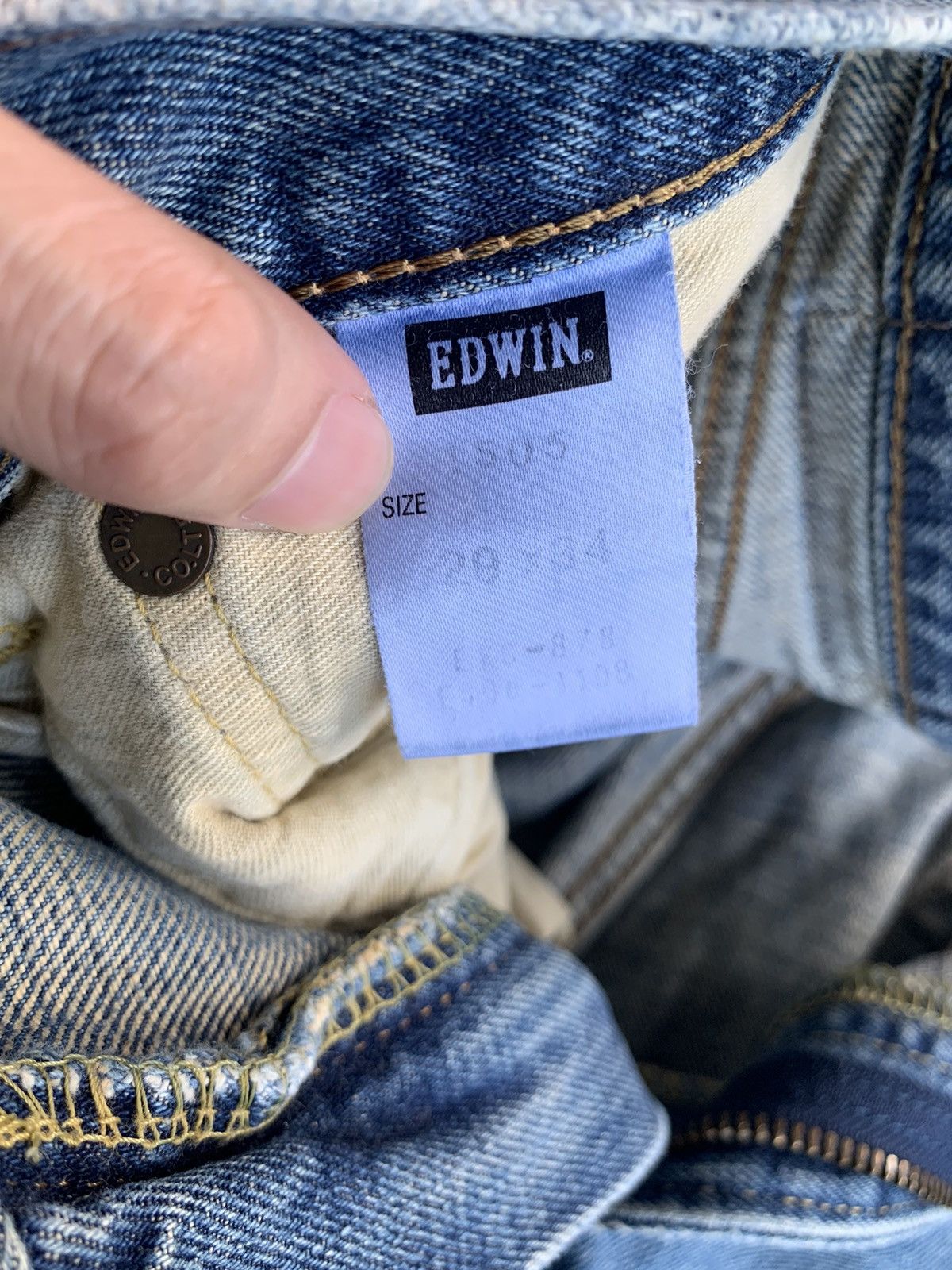 Kapital VINTAGE EDWIN 505 SELVEDGE FADED DISTRESSED DENIM 🎌☠️ Size US 29 - 22 Thumbnail