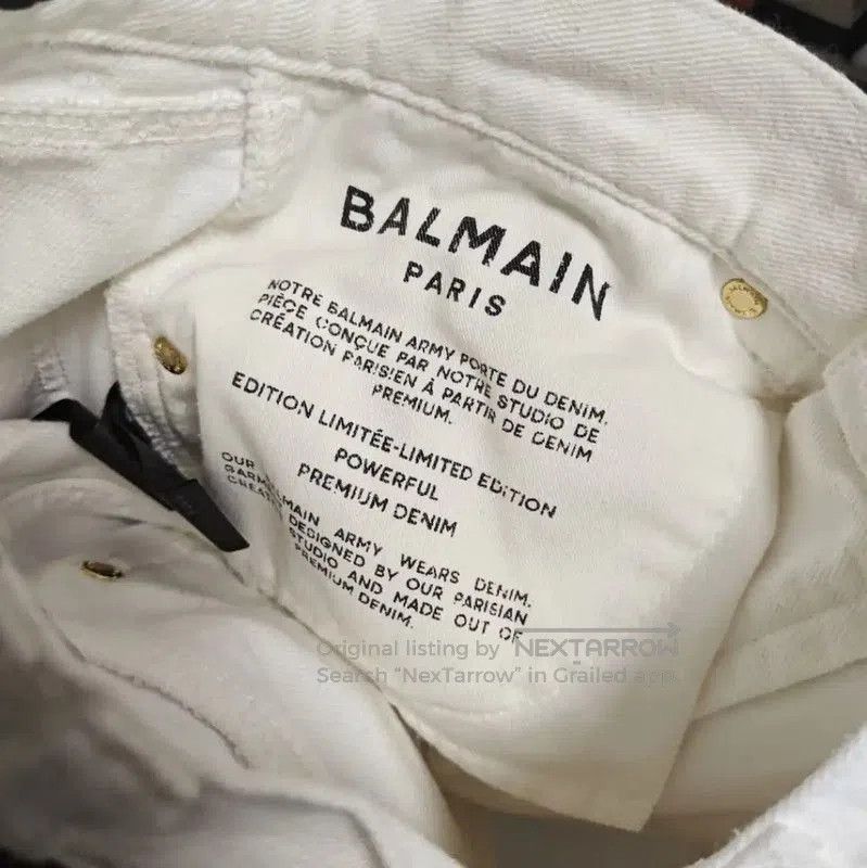 Balmain Balmain White Cotton Women's Denim Trousers . Size 28" / US 6 / IT 42 - 5 Thumbnail
